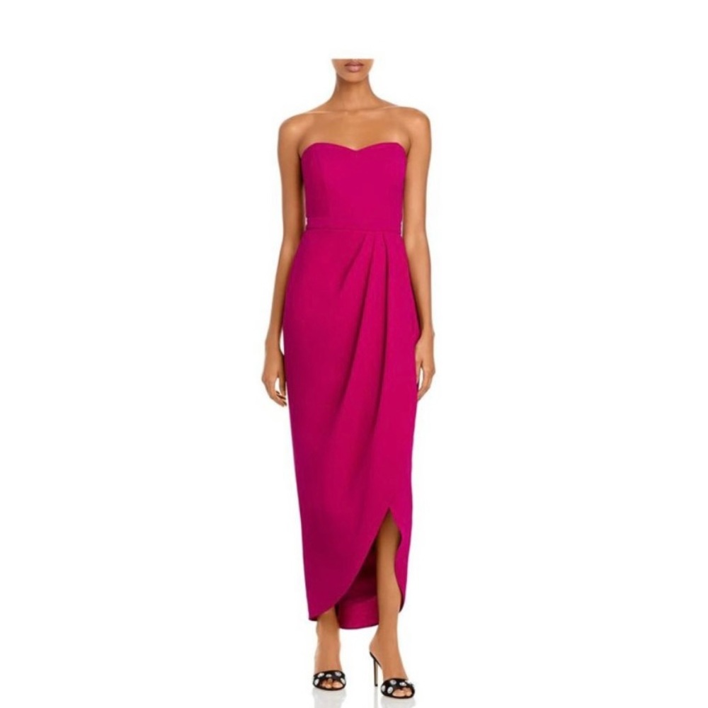 AQUA formal purple midi dress | size: 6